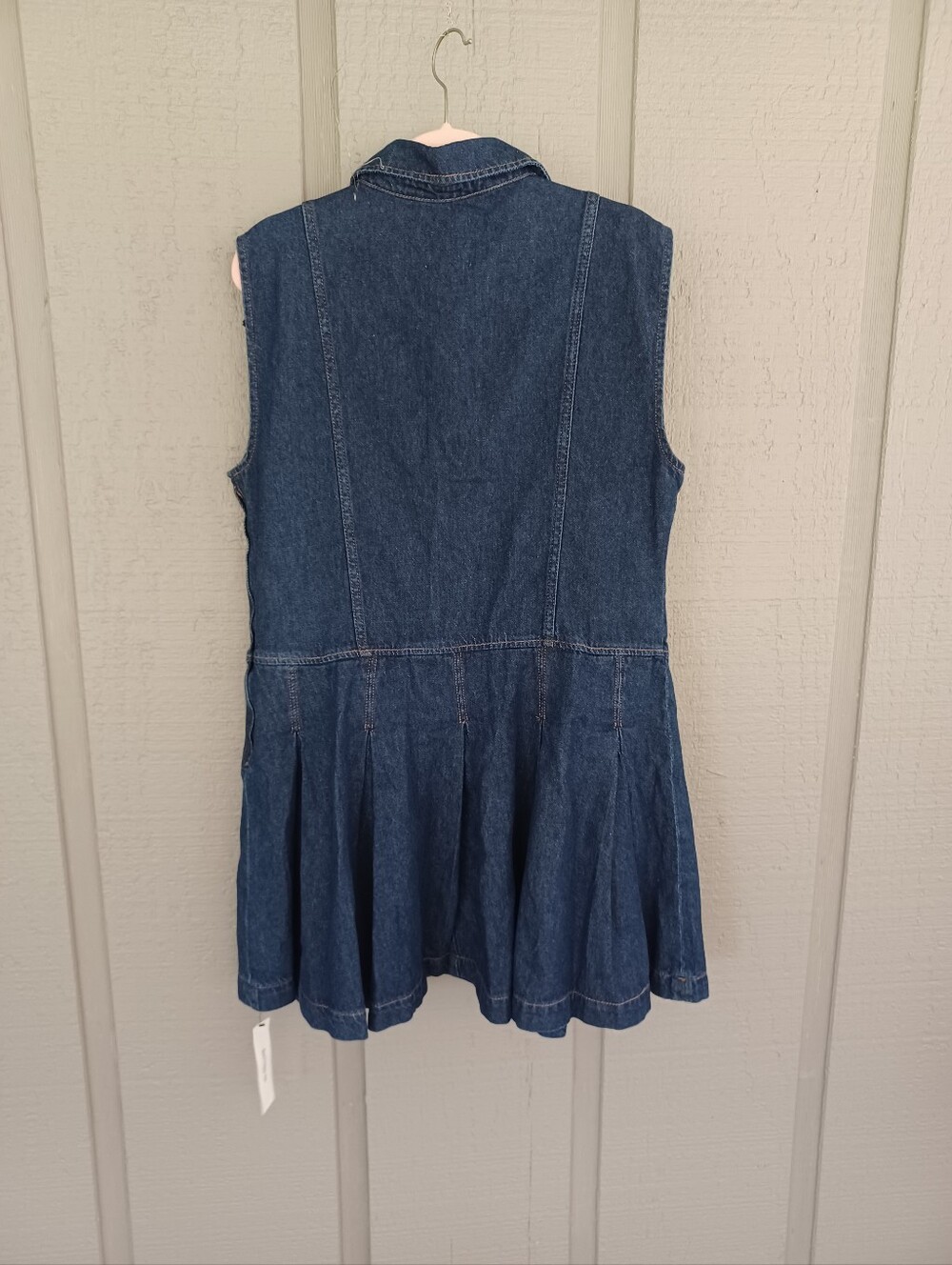 Reformation Arella Denim Mini Dress Size 6 Cotton Sleeveless Preppy In Flinders - Picture 6 of 14